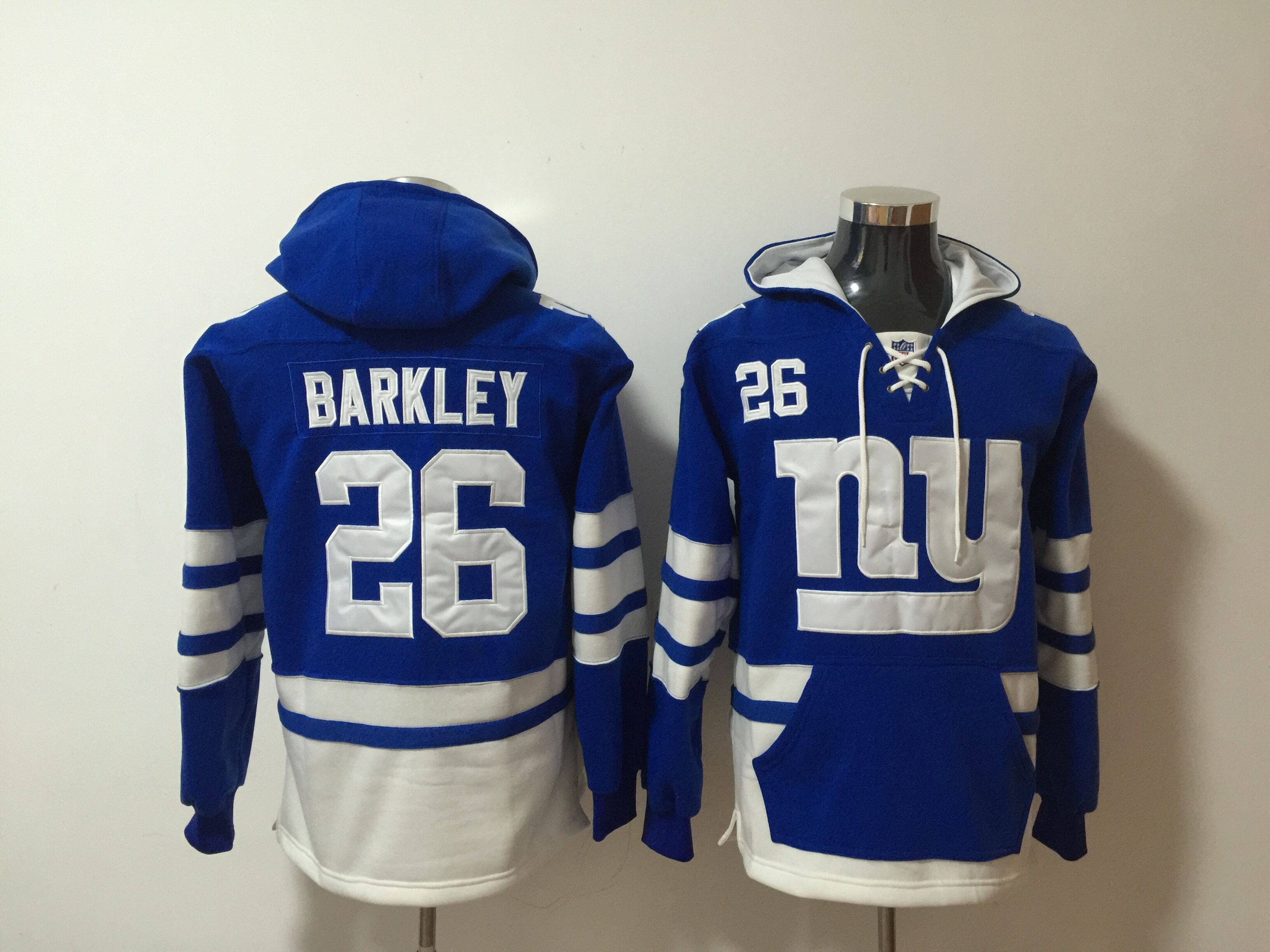 Men NFL Nike New York Giants  #26 Barkley blue Sweatshirts->women nfl jersey->Women Jersey